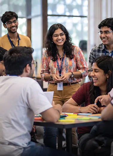 Professionals attending a corporate session
