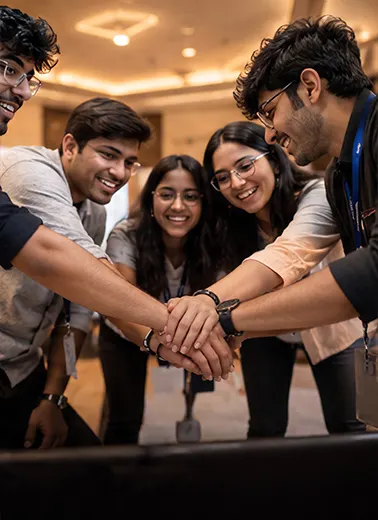 Professionals attending a corporate session