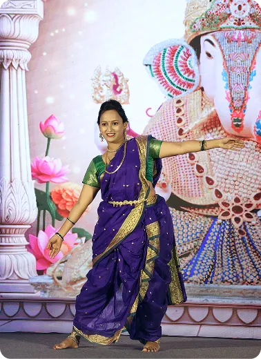 Performer sharing a traditional dance at an event