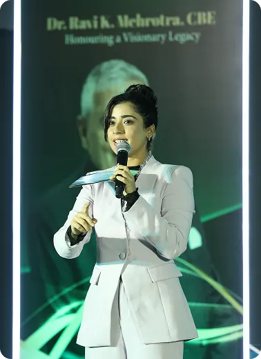 Speaker addressing the audience at an event
